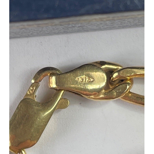 11 - A yellow metal ring, size R/S, and chain 51cm long, both stamped 375, weight 16.83g plus a yellow me... 