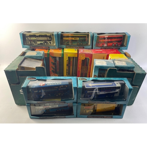 117 - A small collection of diecast bus models with an oriental theme.  Twenty Four in total. Boxes have i... 