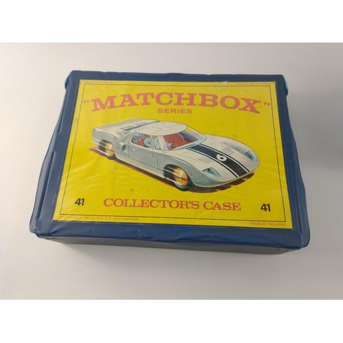 126 - Matchbox collectors case with a super collection of over 50 Matchbox Lesney original issue diecast v... 