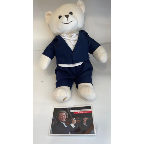 137 - GREETINGS FROM ANDRE RIEU teddy collectible teddy bear and postcard#140