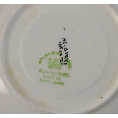 209 - A part tea service in bone china  MELBA WARE MELBA ROSE Pattern reg. no.714720, to include two sandw... 