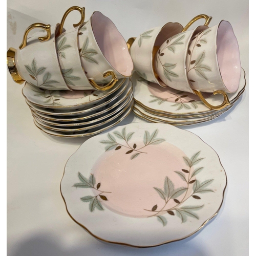 215 - A ROYAL ALBERT teaset BRAEMAR pattern 6 cup 6 saucer 6 sideplate#219