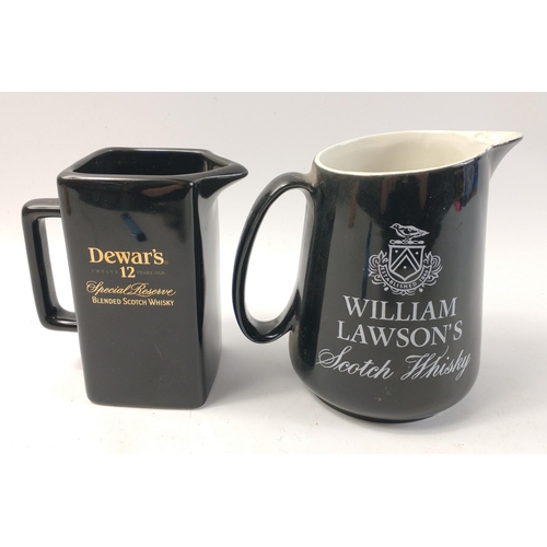 221 - Vintage - WILLIAM LAWSON'S medium sized Scotch Whisky medium sized water jug in black - good conditi... 