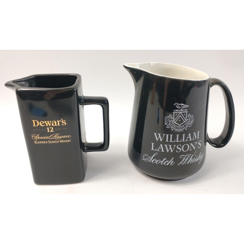 221 - Vintage - WILLIAM LAWSON'S medium sized Scotch Whisky medium sized water jug in black - good conditi... 