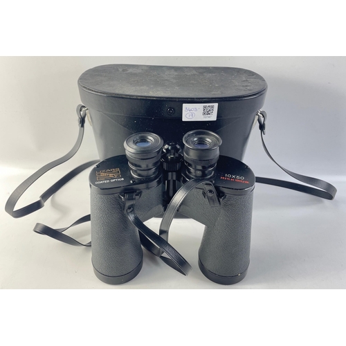 234 - A pair of LIZARS SPEY binoculars 10x50 262ft at 1000yds in carry case#238
