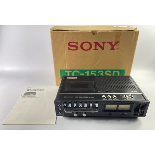 262 - A SONY TC-153SD portable stereo cassette corder in original box complete with instructions.#266