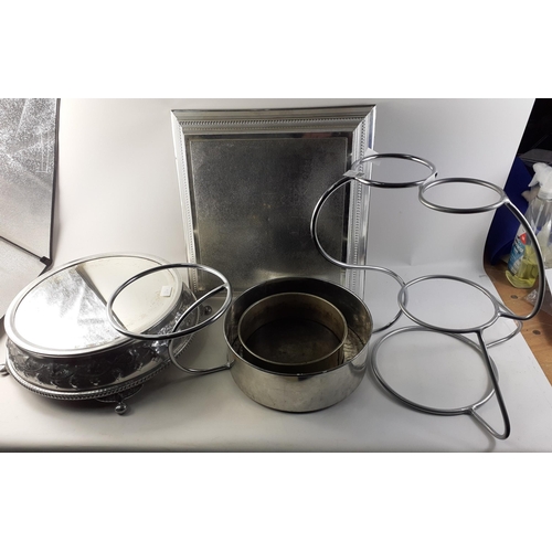 389 - A useful collection of WEDDING CAKE tins and display stands in good useable order.#402