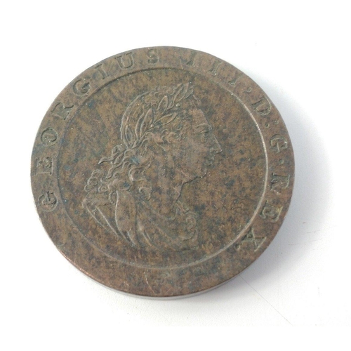 65 - A lovely higher grade 1979 GEORGE III CARTWHEEL PENNY.  Wear to high spots as expected however this ... 