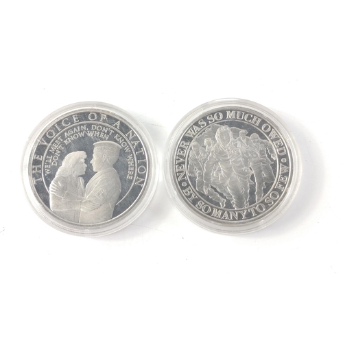 66 - Two lovely encapsulated 2020 GIBRALTER Silver Proof Half Crowns.  Voice of a Nation and Never Was So... 