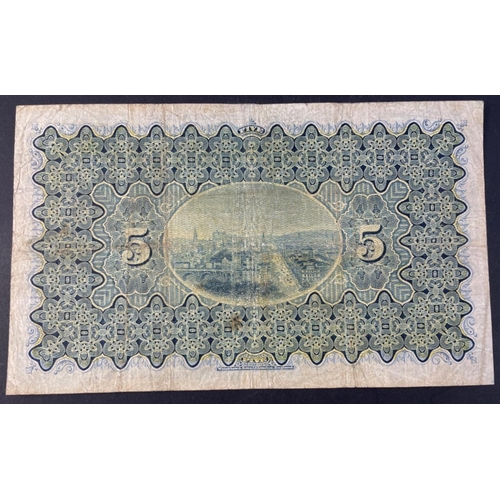 16 - NATIONAL BANK OF SCOTLAND Five Pounds £5 1942 An attractive and collectible note with expected wear.... 