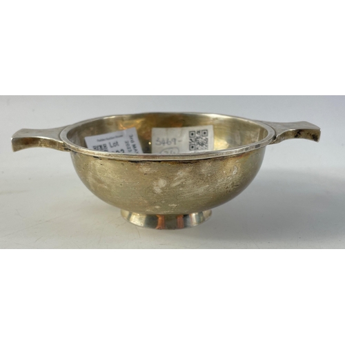 203 - A Scottish silver quaich from HAMILTON & INCHES, hallmarked for Edinburgh 1932, inscribed initia... 