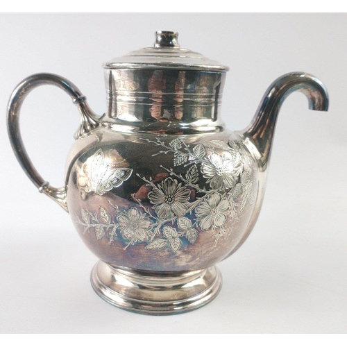 220 - An 1886 James Dickson & Sons of Sheffield silver plated ROYLES patent self pouring teapot, with ... 