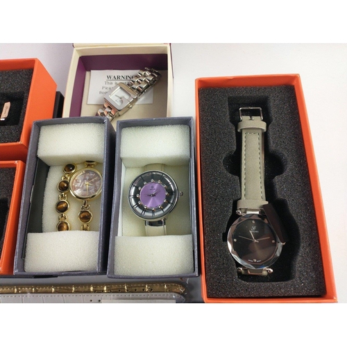 230 - A collection of fashion watches, all boxed plus a pack of 3 replacement watch straps#229