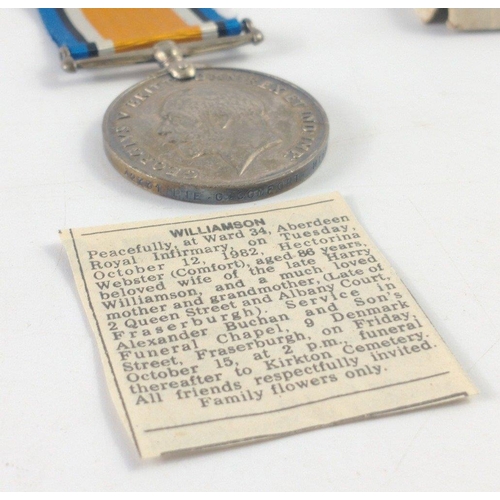 246 - WWI Medal Pair to Scottish soldier Corporal Charles Comfort 42331 Highland Light Infantry.  Killed i... 