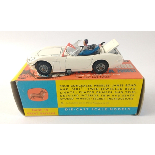 250 - Corgi Toys Diecast 336 JAMES BOND 007 TOYOTA 2000GT in original display box.  Missiles supplied in t... 