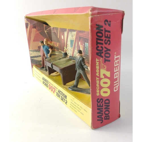 299 - 1965 Gilbert JAMES BOND 007 Action Toy Set 2. Diorama scene from Goldfinger.  Light wear to box but ... 