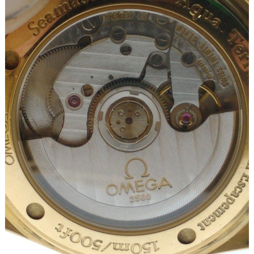 57 - Very UNUSUAL !! an OMEGA AQUA TERRA ( Seamaster) model i18ct yellow gold / chronometer (chronometer ... 