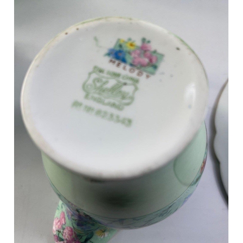 377 - A SHELLEY Melody' Lawley's Chintz Melody Green 1939/40 wedding gift from a lovely family with a part... 