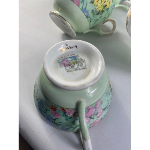 377 - A SHELLEY Melody' Lawley's Chintz Melody Green 1939/40 wedding gift from a lovely family with a part... 