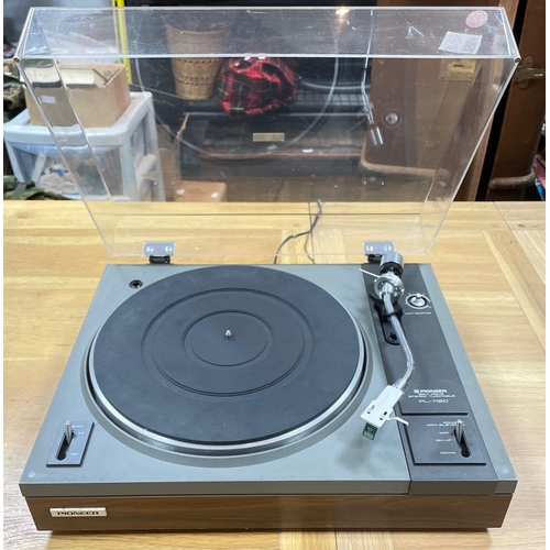 4 - Superb PIONEER PL-12D turntable in good order with an Ortofon VMS0E stylus which appears in useable ... 