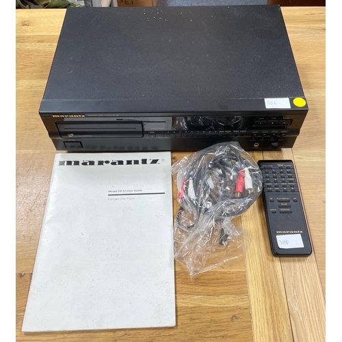 5 - MARANTZ CD-52 Compact Disc player complete with cables, remote control and instructions. A lovely or... 