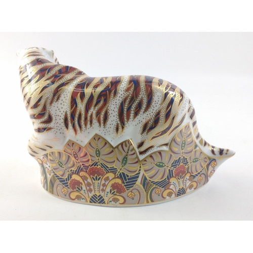 121 - A 1994 ROYAL CROWN DERBY Bengal Tiger with a gold stopper#121