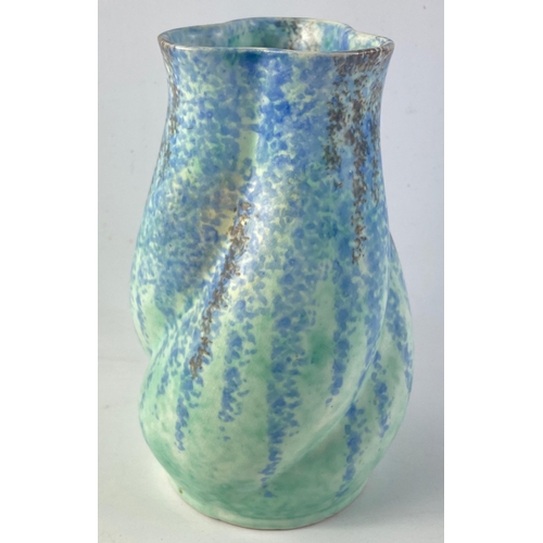 125 - A vintage Art Deco jug BESWICK TRENTHAM ARTWARE pottery flower vase standing 18cm high, no chips or ... 