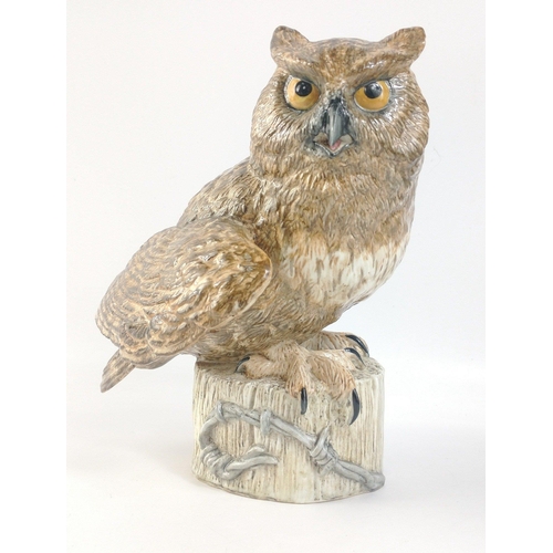 146 - A beautiful bone china MACK Eagle Owl figure approx. L15cm x W12cm x H16cm.#146
