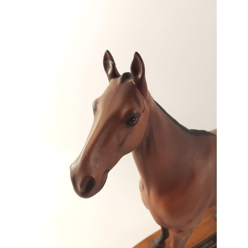 157 - BESWICK RACE HORSE - ARKLE. A Connoisseur Model by Beswick England on a wooden plinth. 30cm high app... 