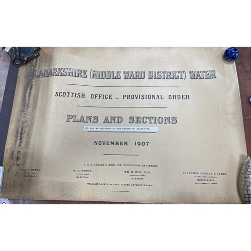 174 - LANARKSHIRE (Middle Ward District) Water plans and sections Nov 1907 -session 1908 sheet No 5 County... 