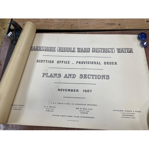 174 - LANARKSHIRE (Middle Ward District) Water plans and sections Nov 1907 -session 1908 sheet No 5 County... 