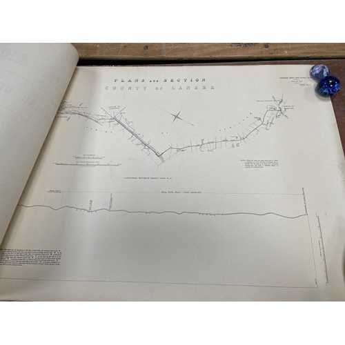 174 - LANARKSHIRE (Middle Ward District) Water plans and sections Nov 1907 -session 1908 sheet No 5 County... 