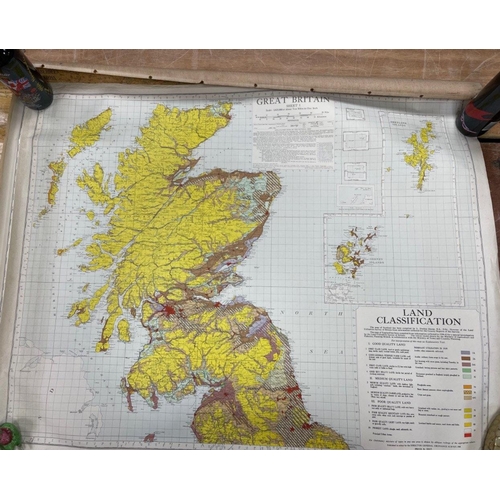 181 - FASCINATING! VINTAGE ORDNANCE SURVEY MAPS 1944 in colour depicting Types Of Farming in Scotland, Ire... 
