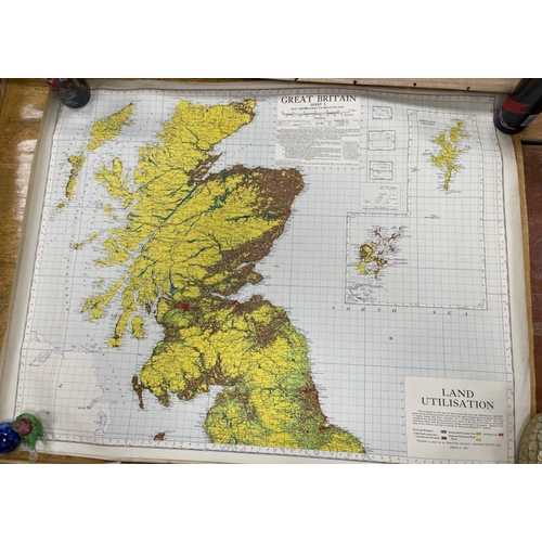 181 - FASCINATING! VINTAGE ORDNANCE SURVEY MAPS 1944 in colour depicting Types Of Farming in Scotland, Ire... 