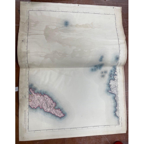 184 - ORDNANCE SURVEY SCOTLAND Part series printed from an Electrotype taken in 1885  hessian backed to co... 