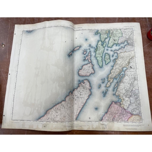 184 - ORDNANCE SURVEY SCOTLAND Part series printed from an Electrotype taken in 1885  hessian backed to co... 