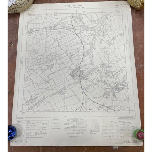 186 - VINTAGE ORDNANCE SURVEY map of Edinburgh showing Turnhouse Airport sheet, NT 17 SE
with also OS map ... 