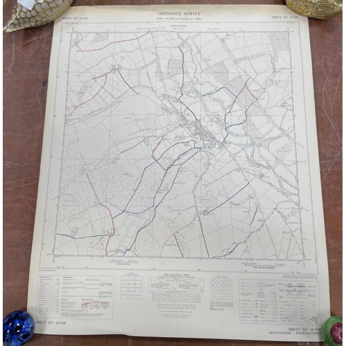 186 - VINTAGE ORDNANCE SURVEY map of Edinburgh showing Turnhouse Airport sheet, NT 17 SE
with also OS map ... 