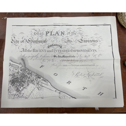 187 - NICE CRISP CONDITION! KIRKWOOD PLAN OF EDINBURGH 1817 reprinted version by Caledonian Books 1997 she... 