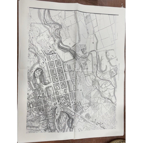 187 - NICE CRISP CONDITION! KIRKWOOD PLAN OF EDINBURGH 1817 reprinted version by Caledonian Books 1997 she... 