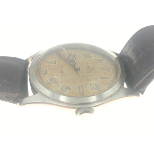 19 - ITS JUST GOT TO BE ROLEX! 
A vintage ROLEX mid-size Oyster watch on a leather strap with original 'R... 