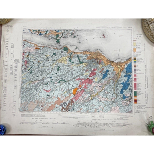 190 - Stamped July1930 - TWO COLOURFUL ORDNANCE SURVEY OF SCOTLAND EDINBURGH AND PEEBLESSHIRE maps sheet(s... 