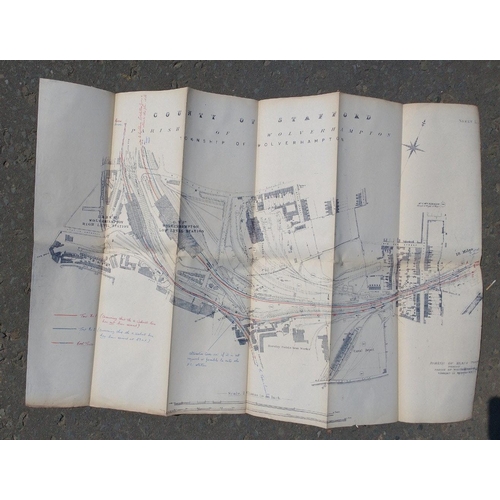 194 - A great opportunity for RAILWAY TRACK/TRAIN ENTHUSIASTS! A lot of 8 railway track maps from areas su... 