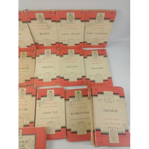 196 - A fantastic lot for LOVERS of MAPS, HIKING and CYCLING! A substantial collection of 29 One-Inch Tour... 