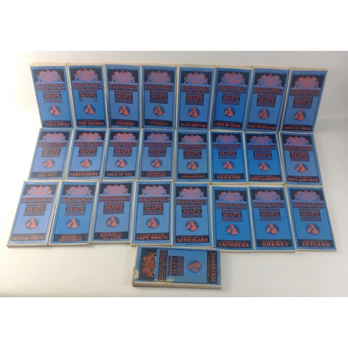 198 - A great lot for afficionados of cloth-mounted maps! A selection of BARTHOLOMEW'S REVISED HALF-INCH C... 