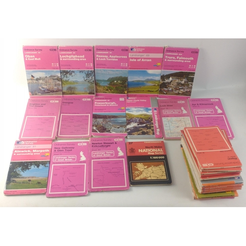 199 - A mixed lot of ORDNANCE SURVEY MAPS to include map publishers such as Bartholomew's and Ordnance Sur... 