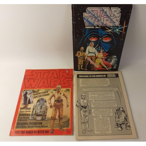 207 - A STAR WARS ANNUAL no. 1, a Star Wars OFFICIAL POSTER MAGAZINE No 3, The STAR WARS Storybook, plus a... 