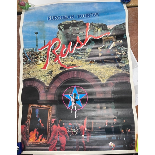 213 - RUSH EUROPEAN TOUR 1983 poster in good condition 85cm height x 65cm width#221