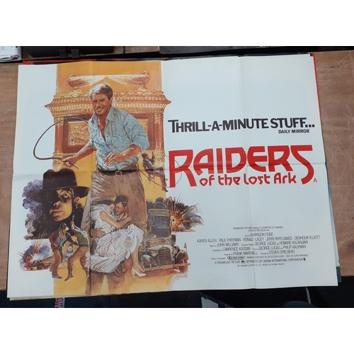 222 - RAIDERS OF THE LOST ARK.  Movie poster.  100 x 76 cm approx.  In good clean folded condition.#230... 