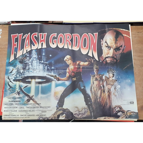 224 - FLASH GORDON Movie poster.  100 x 76 cm approx.  In good clean folded condition. 1980 Thorn EMI, pri... 